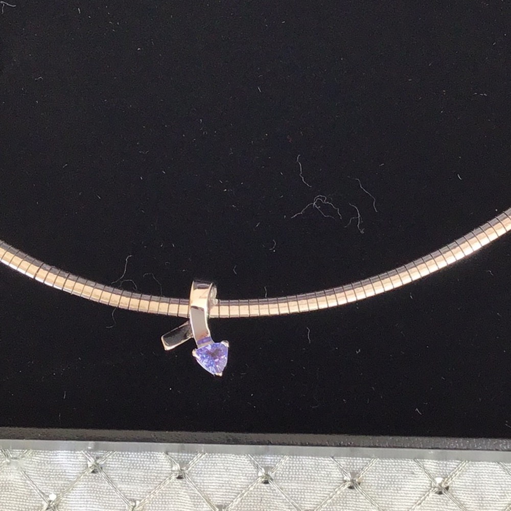 Authentic Sterling Silver Tanzanite Necklace